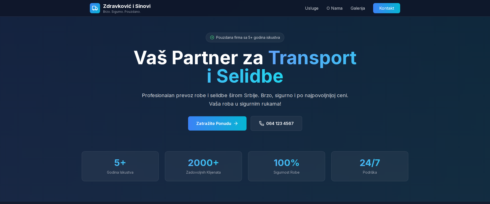 Tempo Transport website